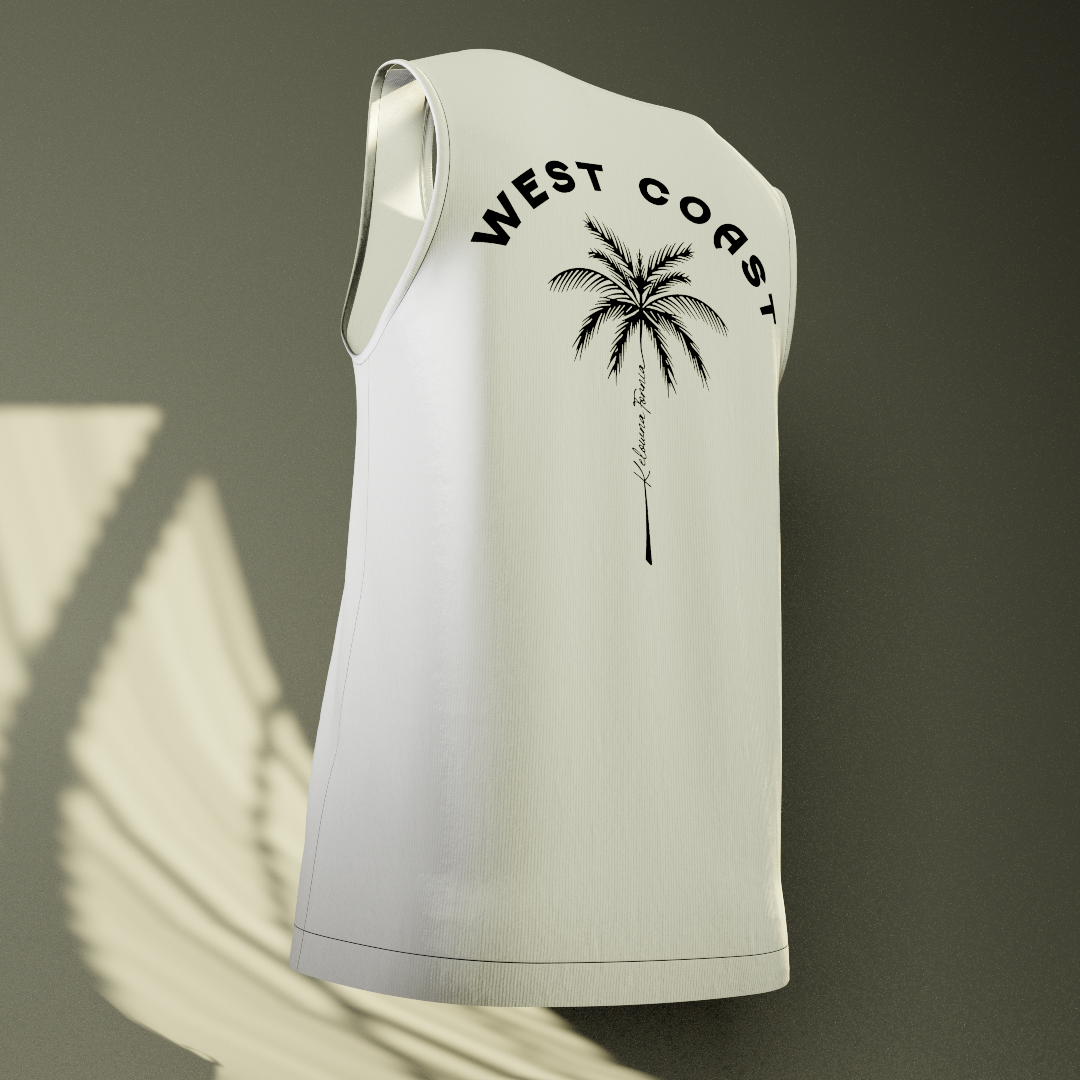 White Palm tree Tank-Top