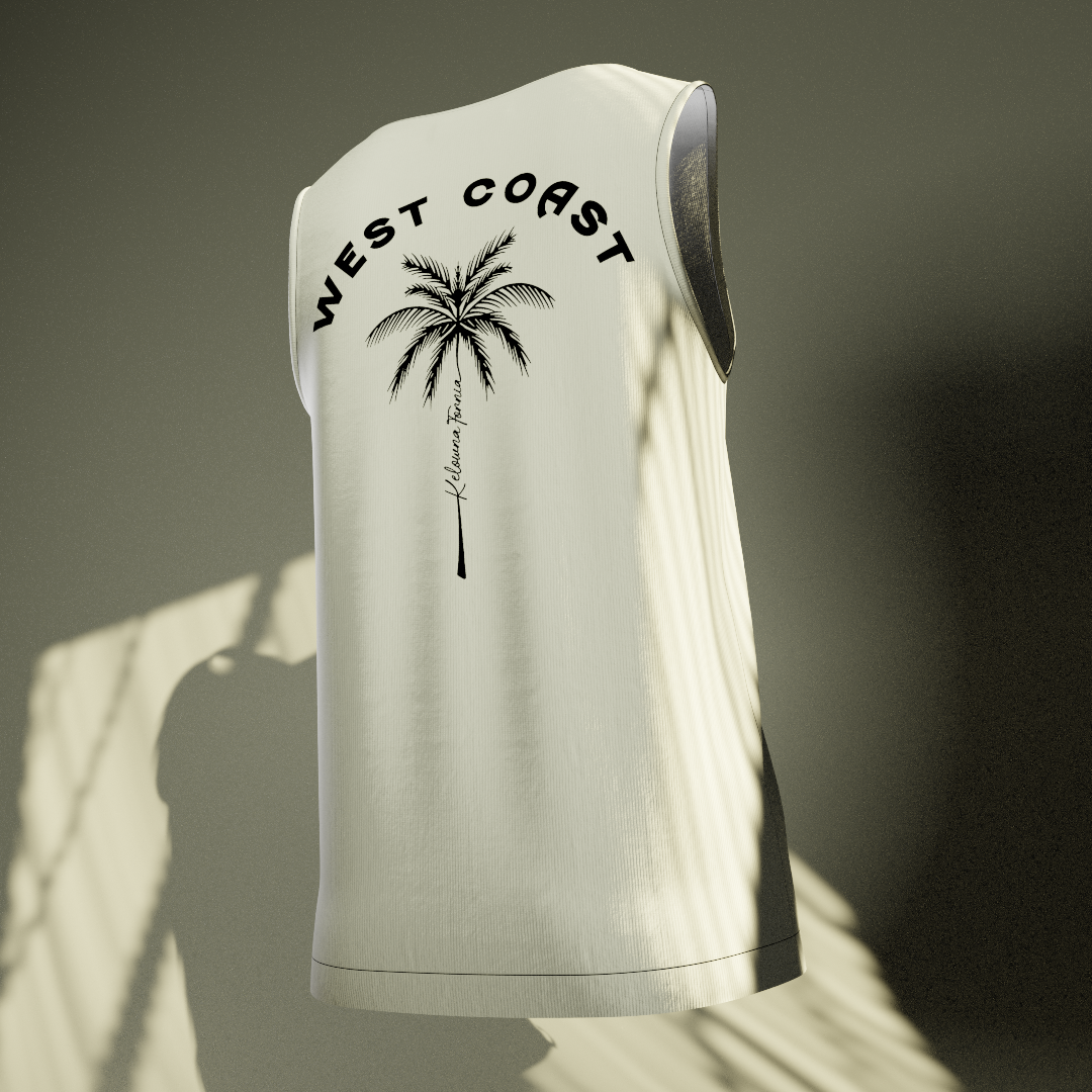 White Palm tree Tank-Top
