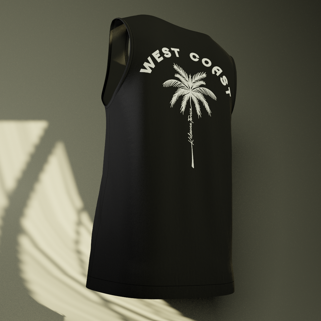 Black Palm tree Tank-Top