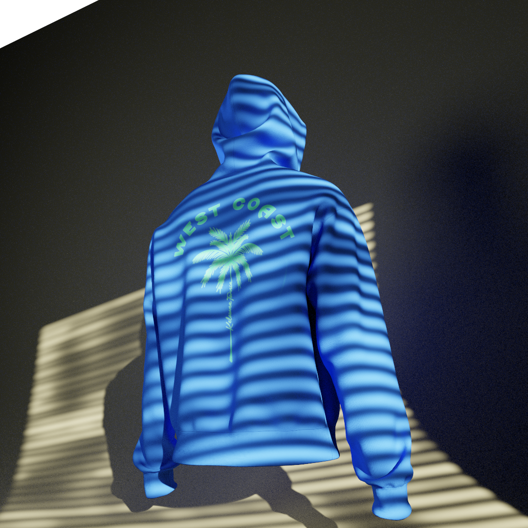 Blue Palm tree Pullover