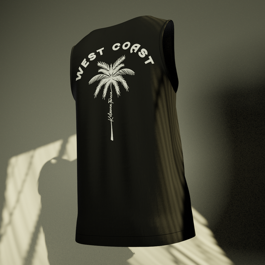 Black Palm tree Tank-Top
