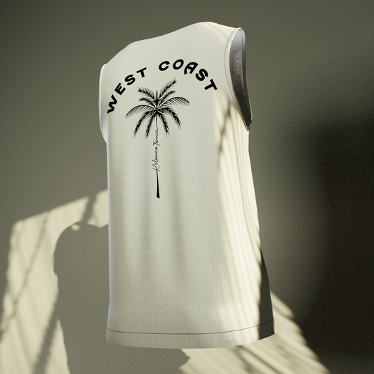 White Palm tree Tank-Top