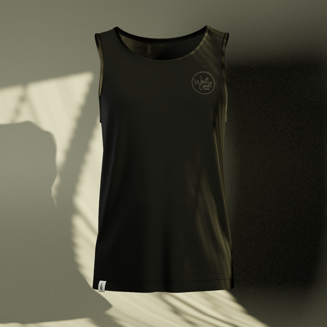 Off Black Palm tree Tank-top