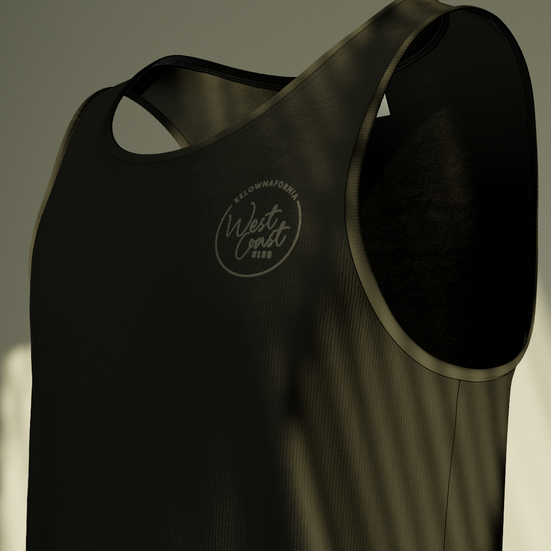 Off Black Palm tree Tank-top